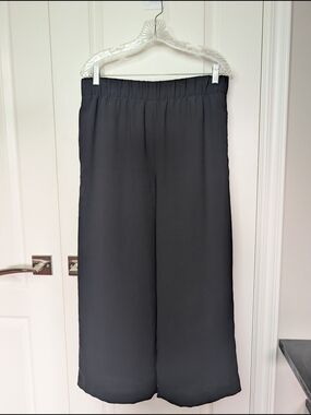 H&M Black Wide-Leg Elastic Waist Pants